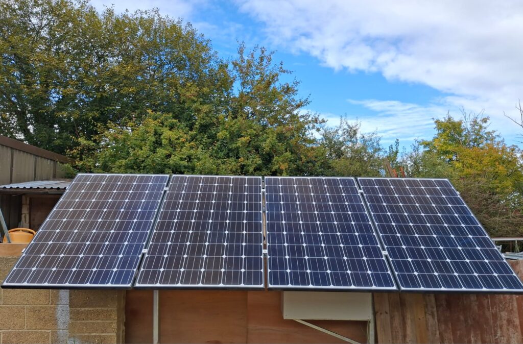 Solar panel array installed on a stable roof